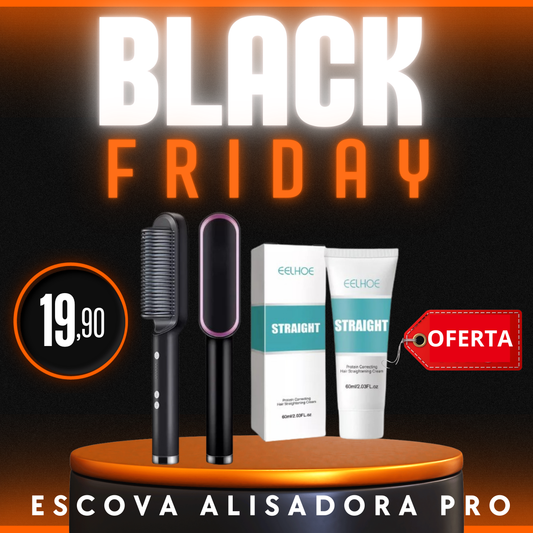 Escova Alisadora Pro - OFERTA CREME ALISADOR DE CABELO