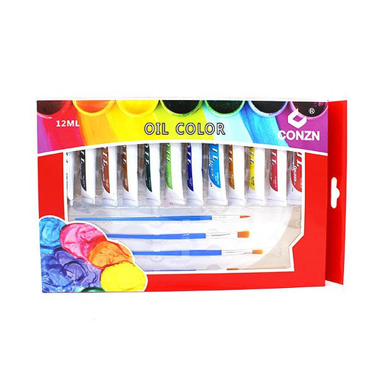 Conjunto Pintura 17 Peças com Tintas de Óleo