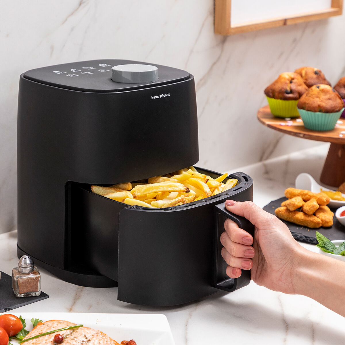 Fritadeira sem Óleo InnovaGoods Fryinn Lite 2000 Preto 1200 W 2 L