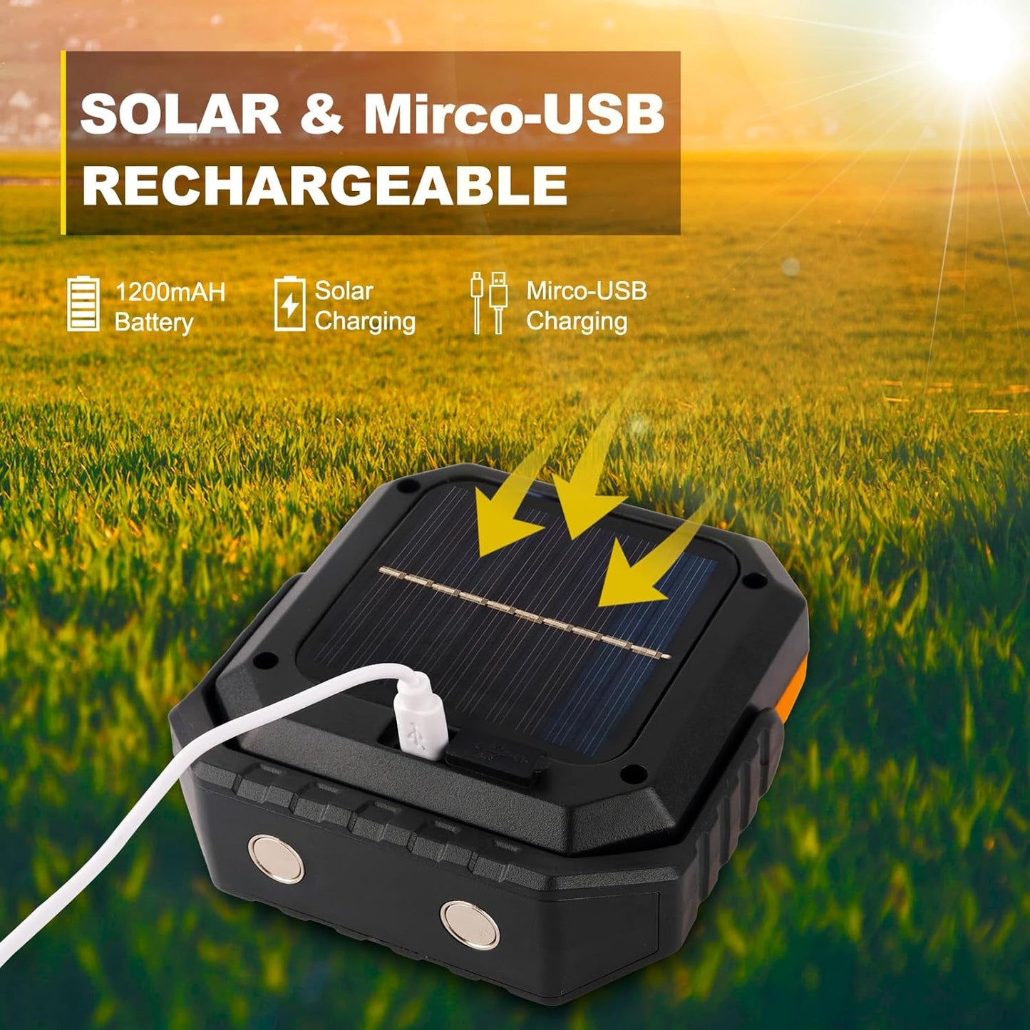 Luz Solar Led Cob Magnetica 20W