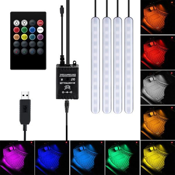 Luzes Led RGB para Carro Usb