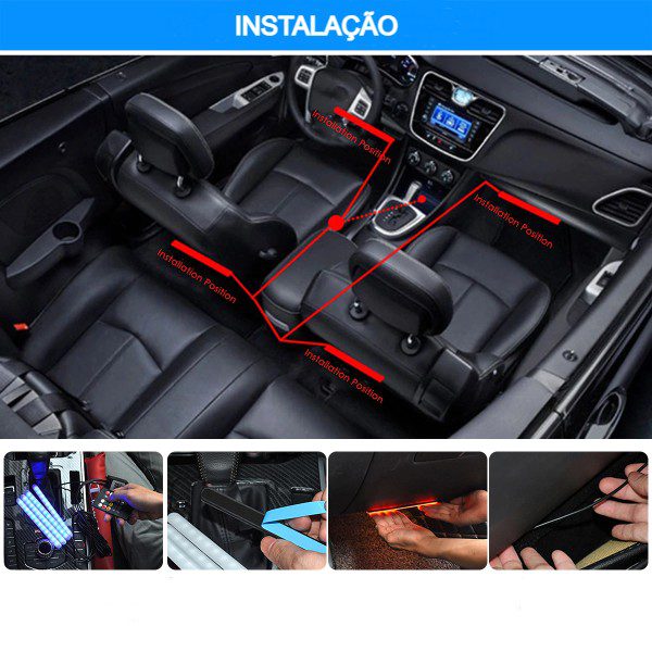 Luzes Led RGB para Carro Usb