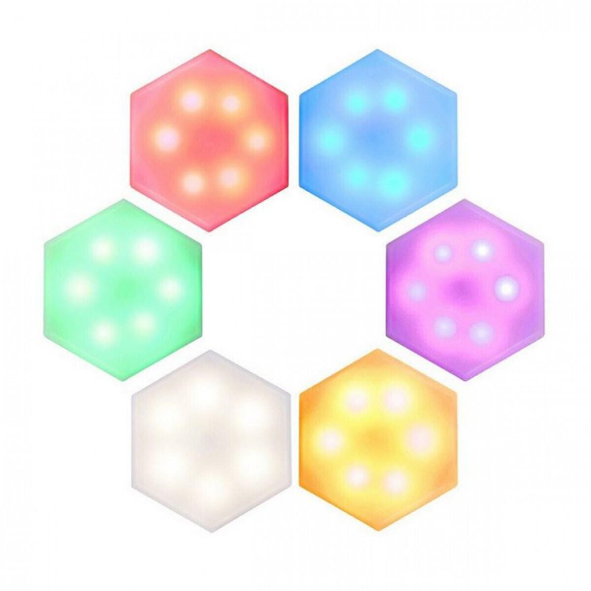 Luzes Decorativas Hexagonais RGBW