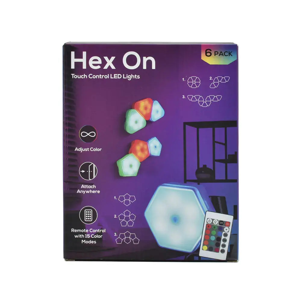 Luzes Decorativas Hexagonais RGBW