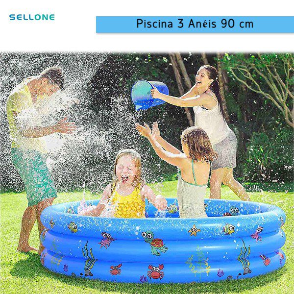 Piscina 3 Anéis 90 cm