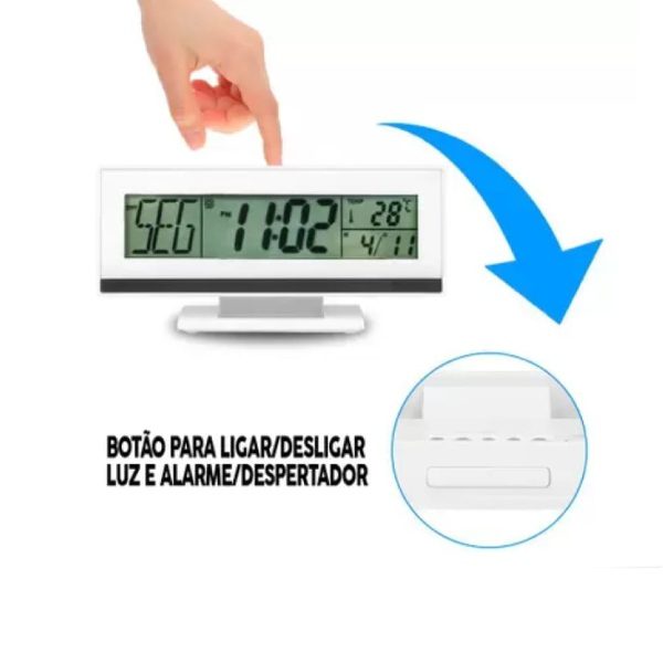 Relógio Despertador Digital LED com Termómetro