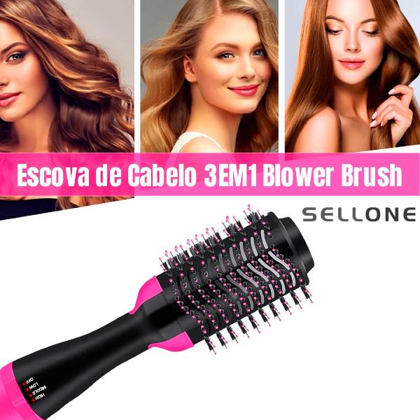 Escova de Cabelo 3em1 Blower Brush