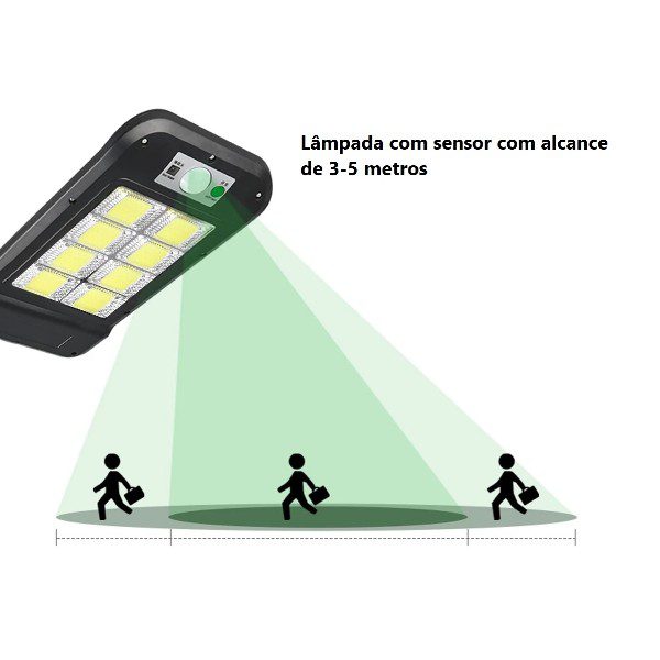 Lâmpada solar LED com comando HS-8013