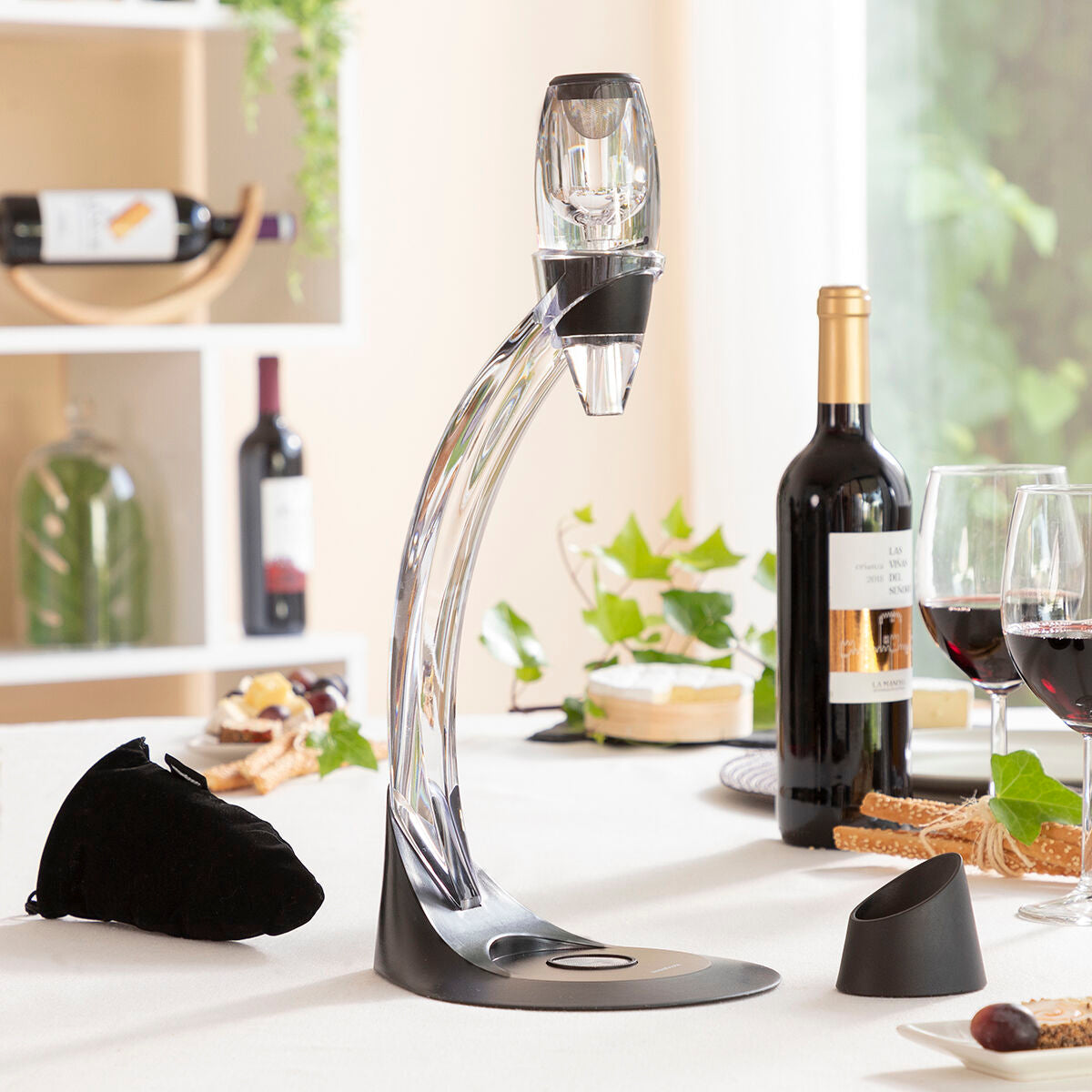 Arejador de Vinho Profissional com Suporte Torre e Base Antigota Winair InnovaGoods